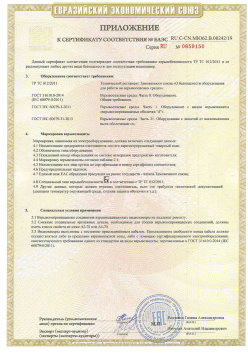 12.03.2015 Алейск - ЗАО СиБиСи(Япония) г.Москва. Приложение к сертификату Видеокамеры для систем охранного видеонаблюдения т.м.GANZ. ТР ТС 020/2011